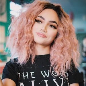 Uniwigs Peach Synthetic Lace Front Wig